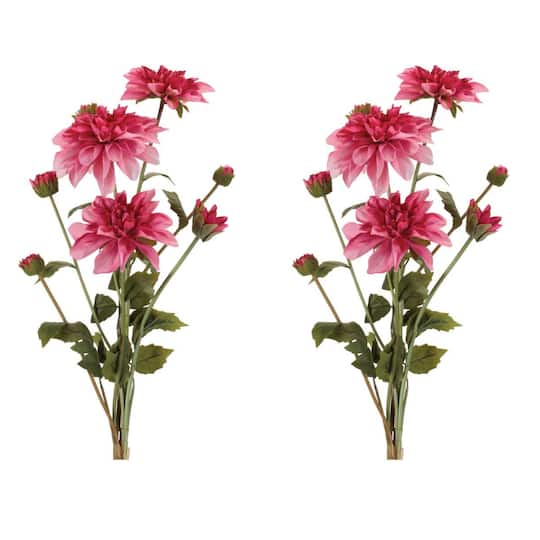 Michaels, Melrose 25" Artificial Dahlia Flower Bundles, 2ct. – Category: Stem Bundles